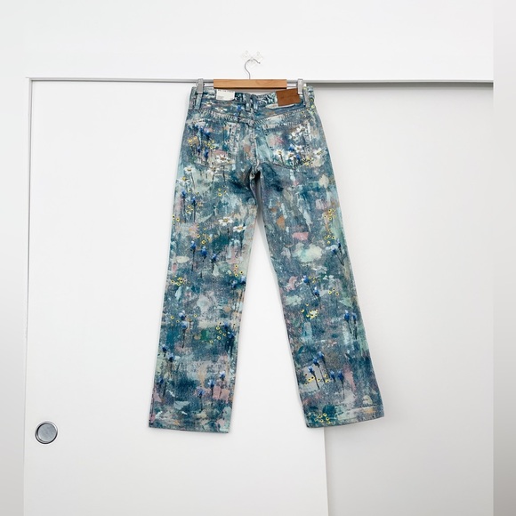 NWT Free People Tennessee Low-Rise Illusions Daisies Floral  Jeans Size 26 - Picture 4 of 7
